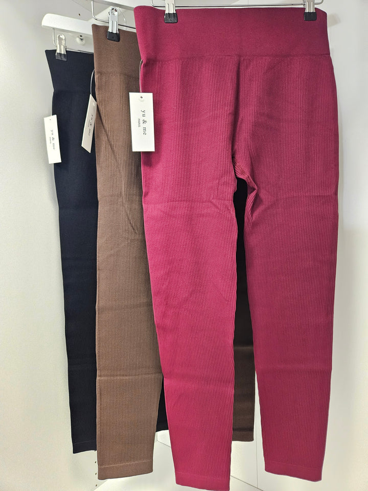 Magic Ribbed Leggings with Control (One Size/Curvy) - (choose your Colour)
