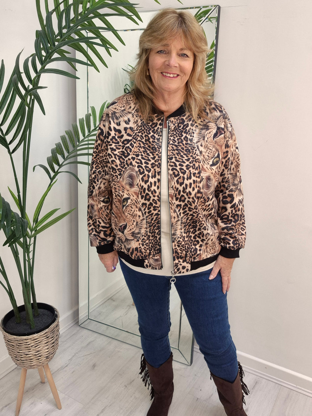 Diva Bomber Jacket - choose your Design (Oversized - fits 14 to Size 20) - Chain Print