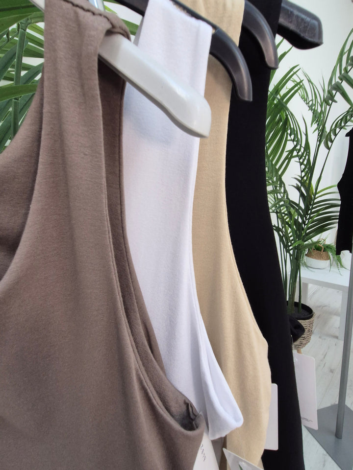 Double Layered Vest Top - (choose your Colour) (One Size, fits up to Size 16)