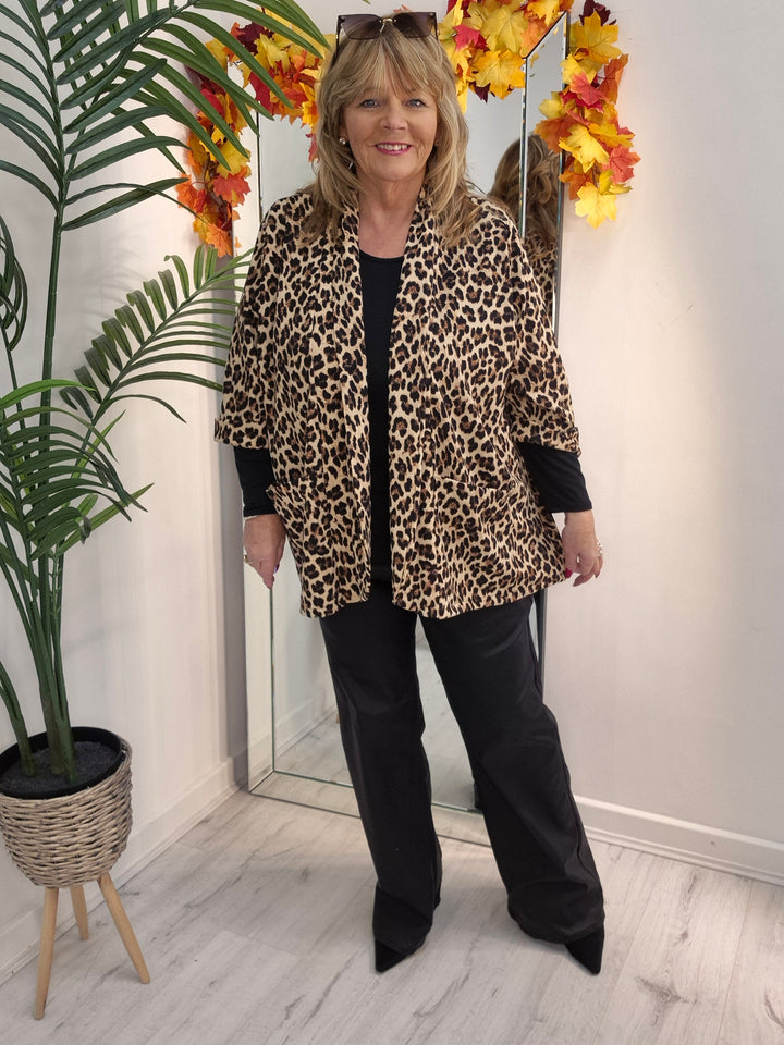 Zelda Leopard Print (choose Jacket or Trousers)-  (One Size/Curvy - fitting from Size 16/18 to Size 20/22)