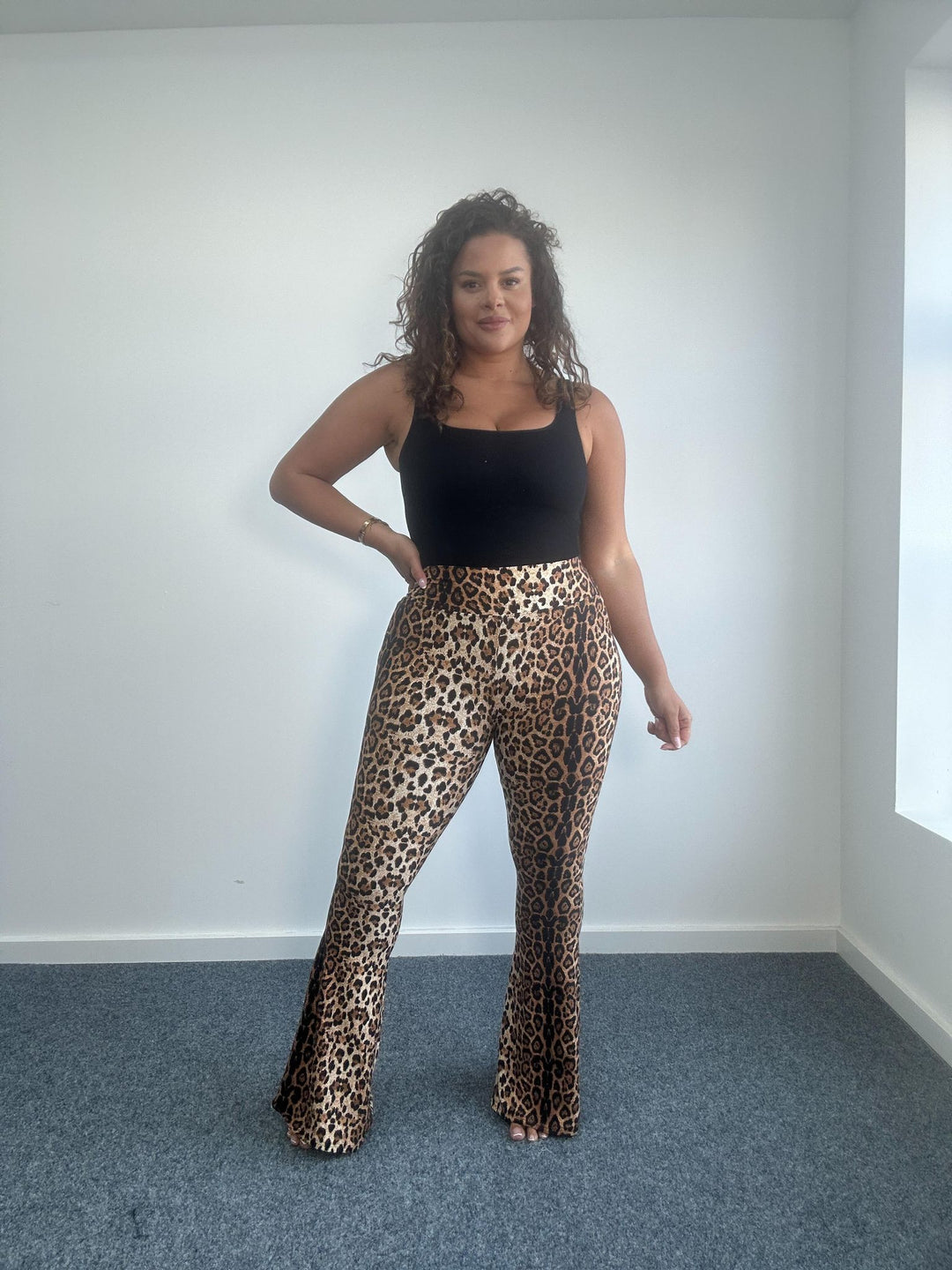 Lizzy Leopard Flared Leggings (Soft Touch) - (choose your Size)