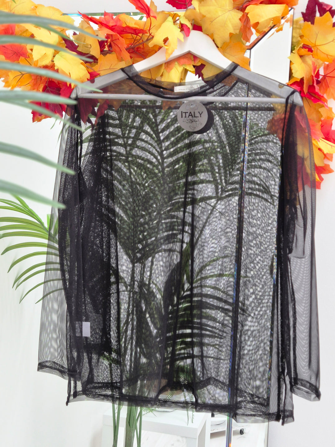 Layla Layering Mesh Top (One Size/Curvy - fits up to Size 16/18) - Black