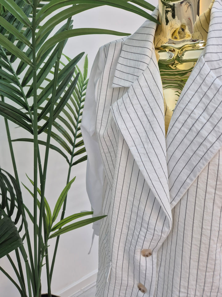 Penelope Pinstripe Blazer - (choose your Colour) - Fits 14 to Size 18)