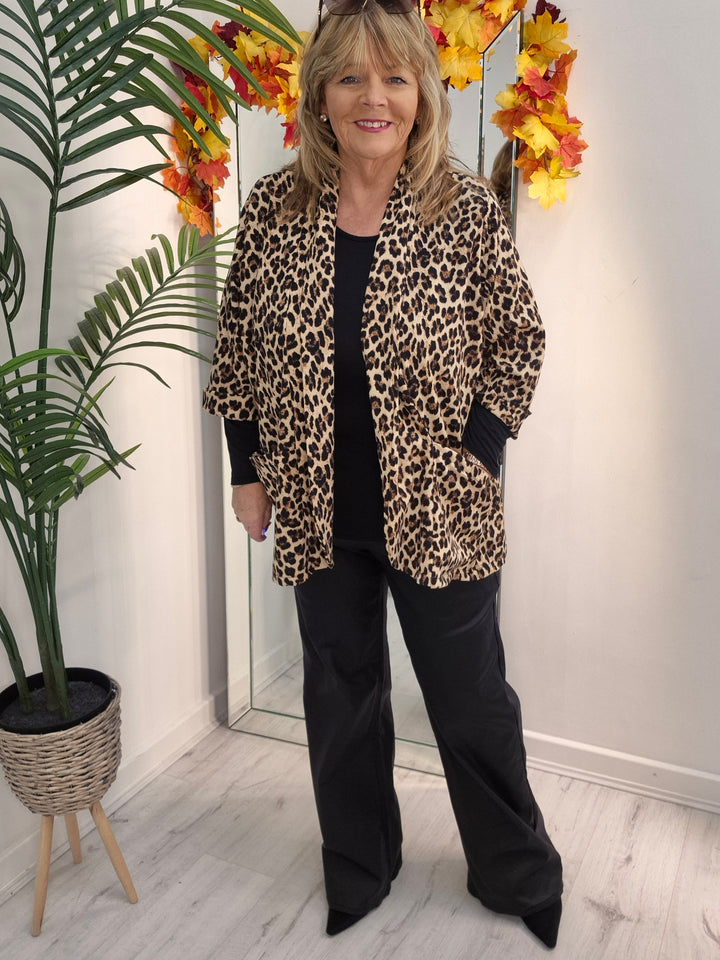 Zelda Leopard Print (choose Jacket or Trousers)-  (One Size/Curvy - fitting from Size 16/18 to Size 20/22)