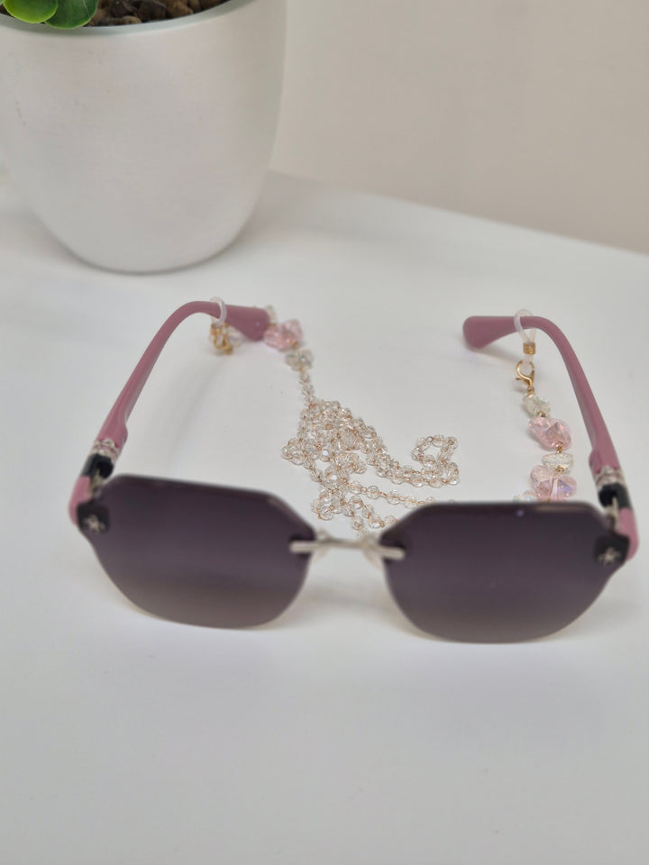 Sunglasses  - Pink with Crystals