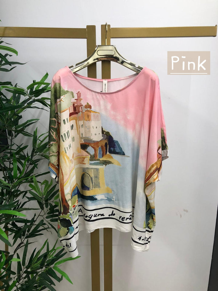 Amalfi Silky Oversized Top - (choose your Colour)