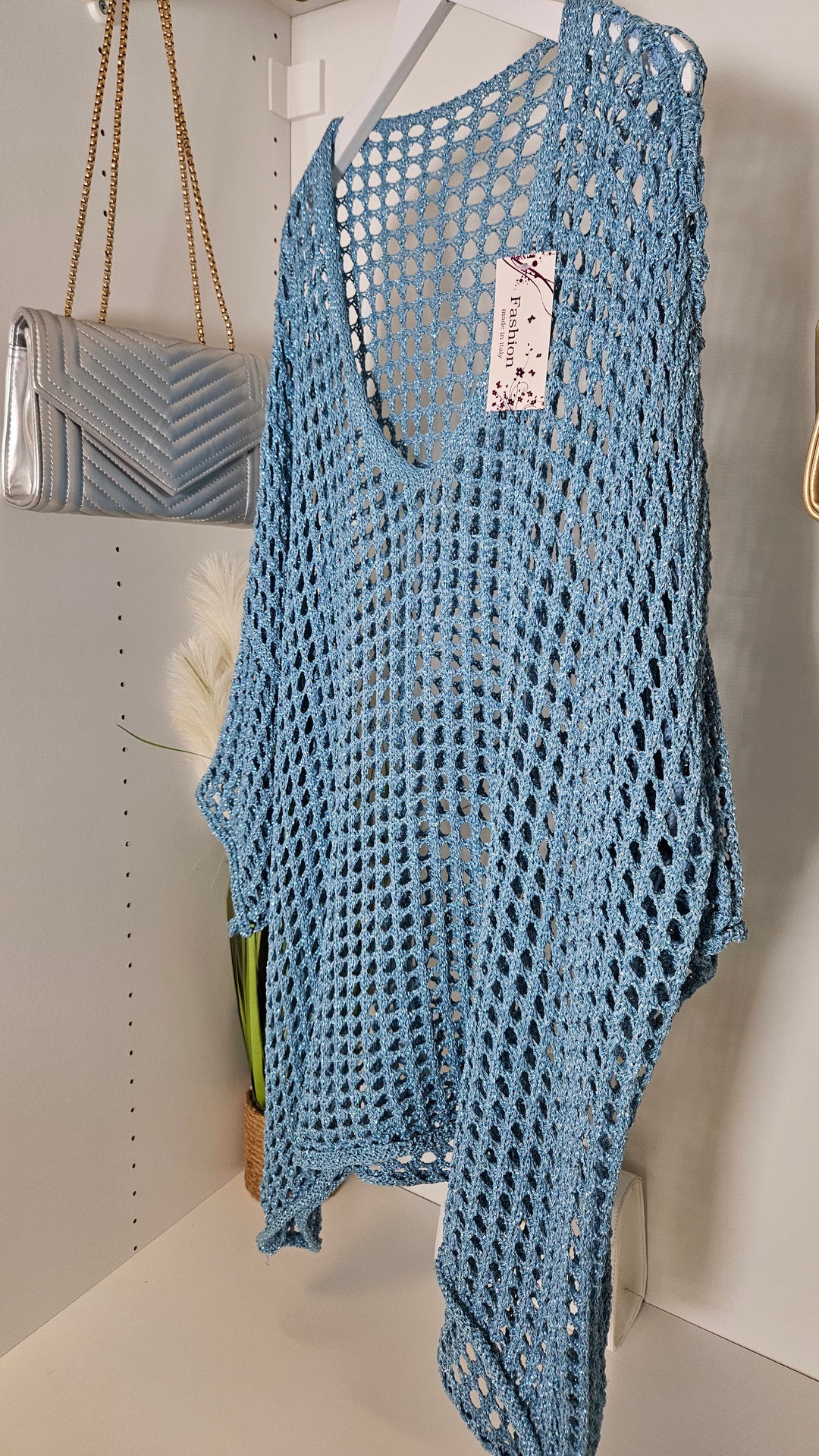 Ibiza Crochet Throwover Top - (choose your Colour) (Curvy)