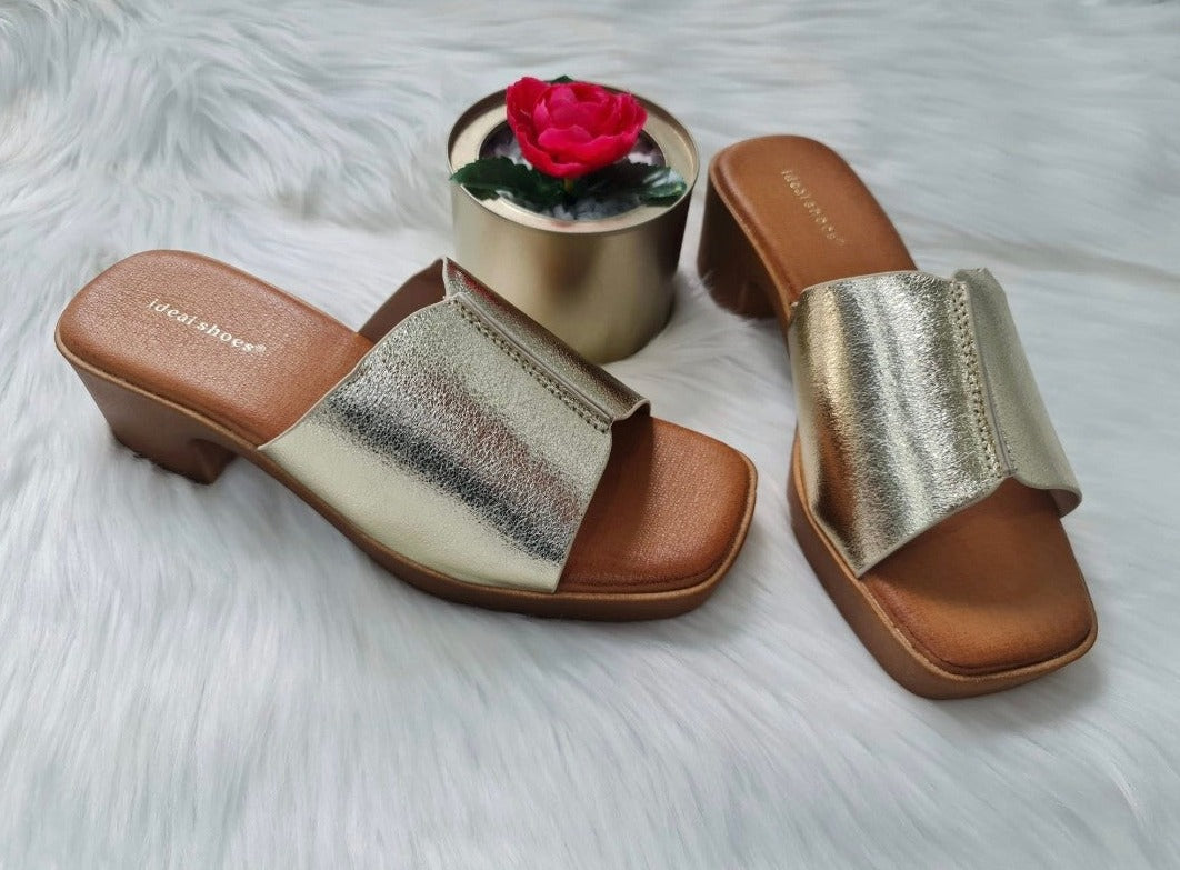 Ibiza Mules - Gold Metallic