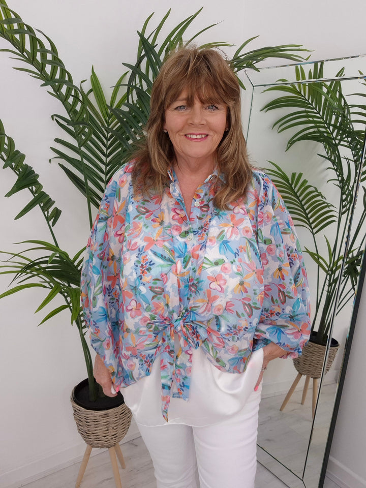 Chelsea Floral Oversized Tie Tops - (choose your Design)