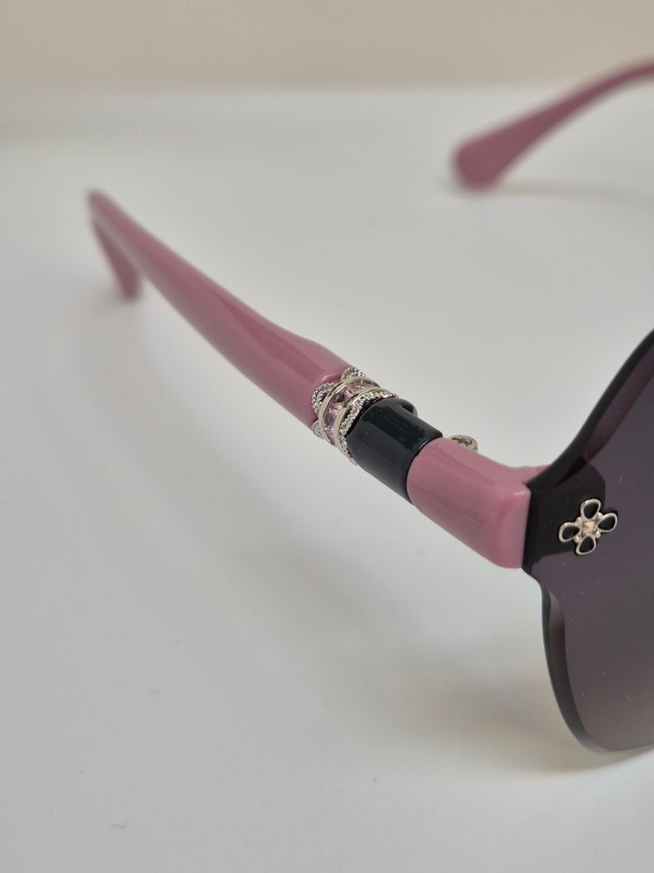 Sunglasses  - Pink with Crystals