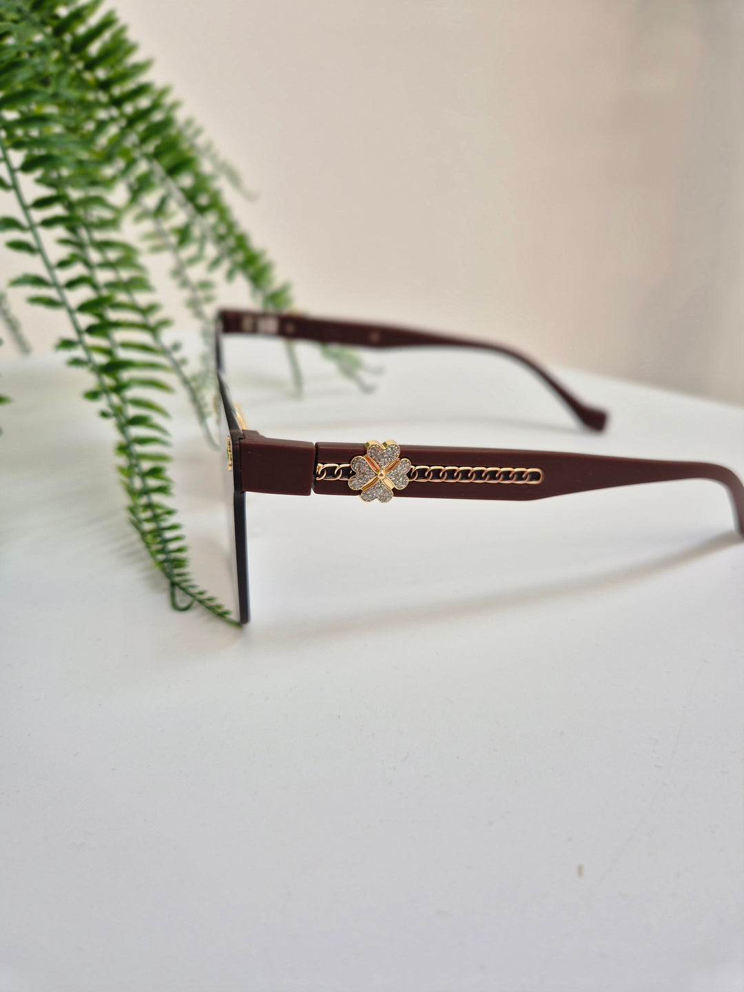 Sunglasses Crystal Flower - Chocolate