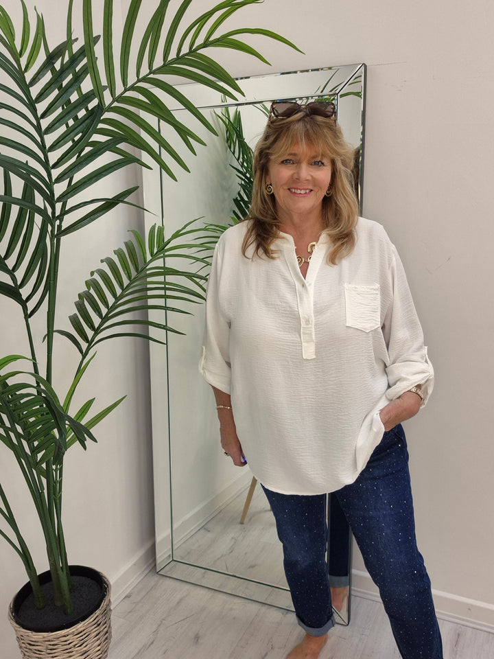 Aurora Sparkly G Smack Mom Jeans - Dark Denim Stonewashed (choose your Size)