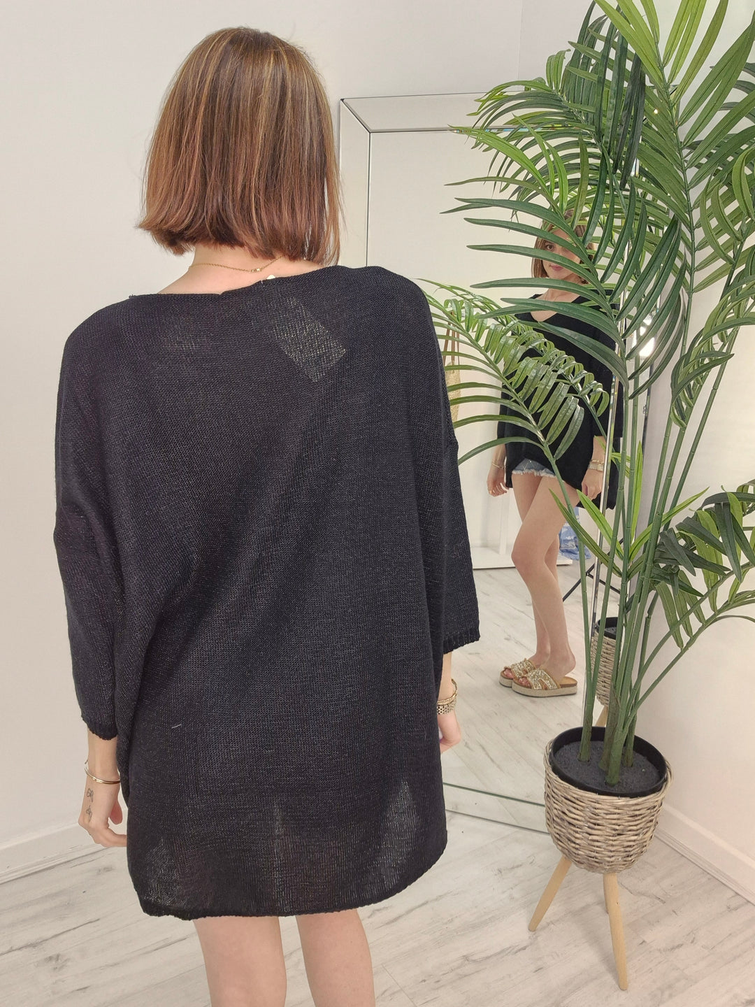 Alana Metallic Hi Lo Top (choose your Colour)