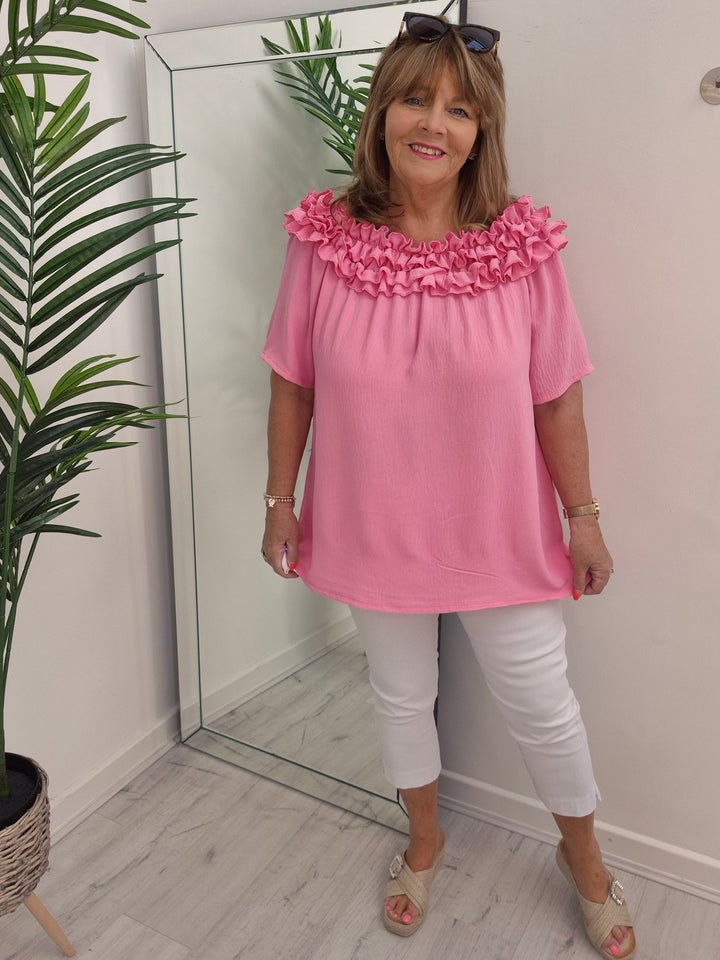 Bella Bardot Top - (choose your Colour) - (Curvy)