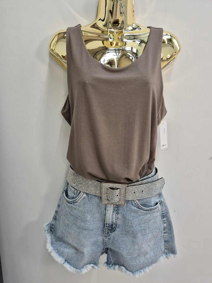 Double Layered Vest Top - (choose your Colour) (One Size, fits up to Size 16)