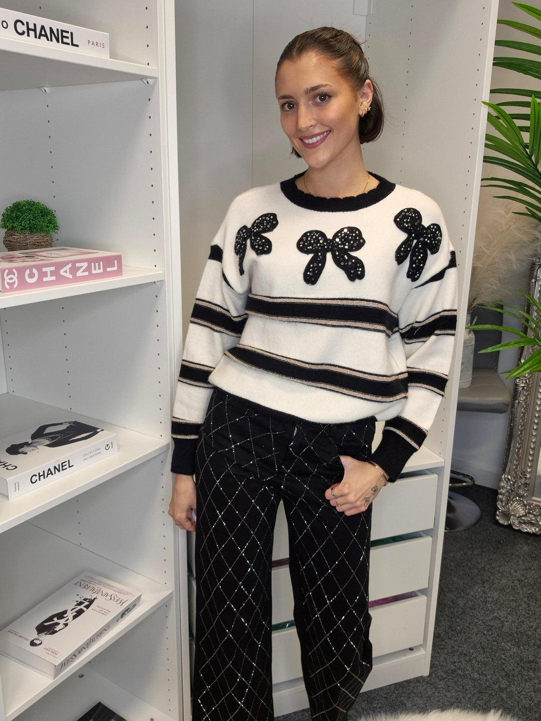 Krista Diamante/Crystal Jeans - Black (choose your Size)