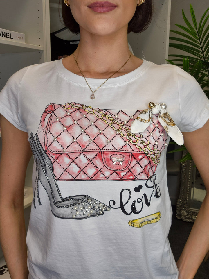 CoCo Tee Shirt - White (Petite Size)