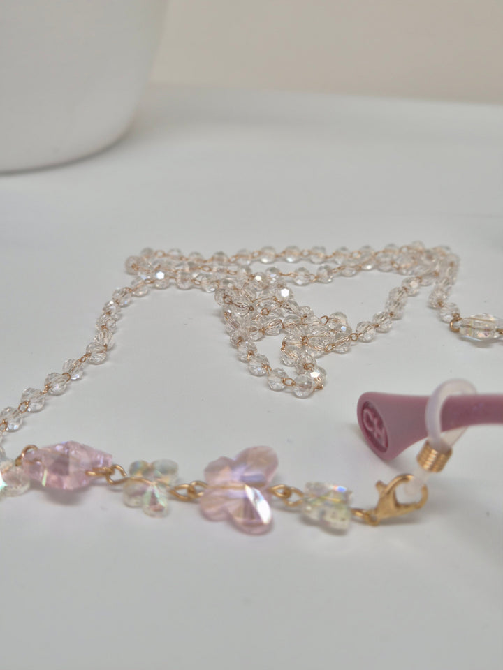 Crystal Sunglasses Chains - (choose from Pink or Gold)