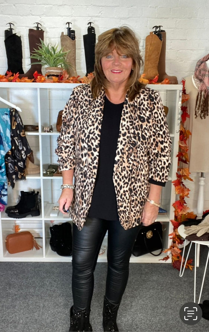 Kiara Blazer with Ruched Sleeve - (choose your Size)