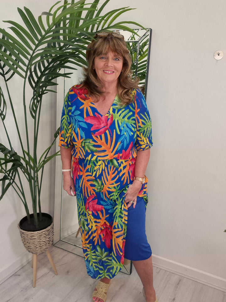 Palm Midi Dress  - (choose your Size & Colour)