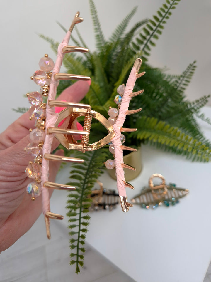 Crystal Beaded Hair Clip (choose your Colour)