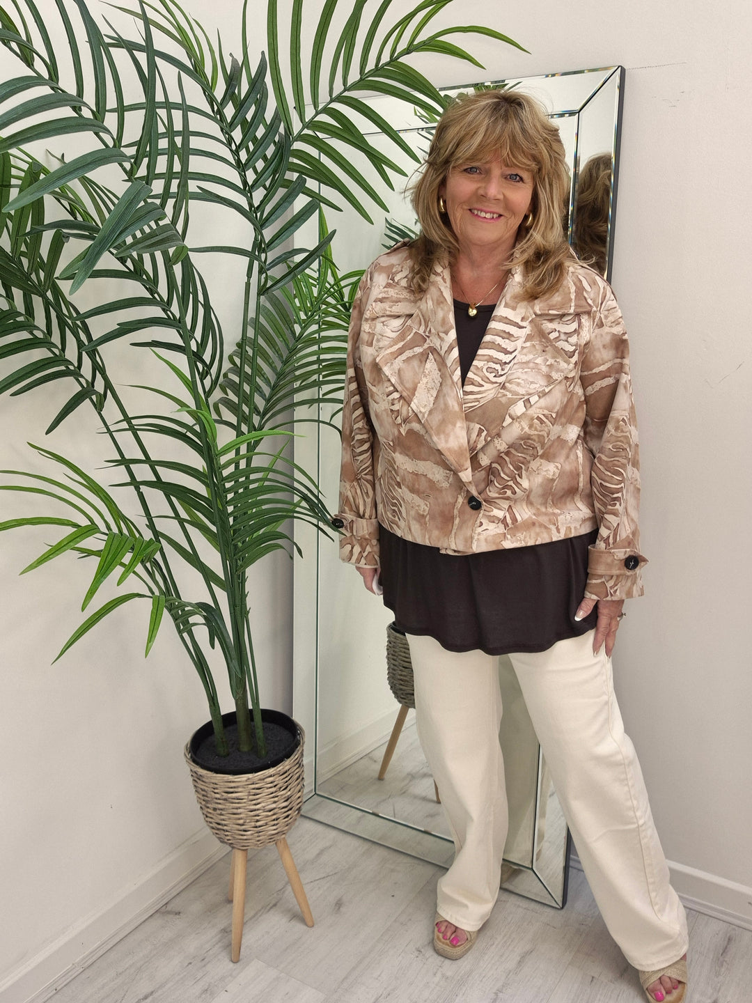 Grace Wide Leg Jeans (G Smack) - Cream (choose your Size)