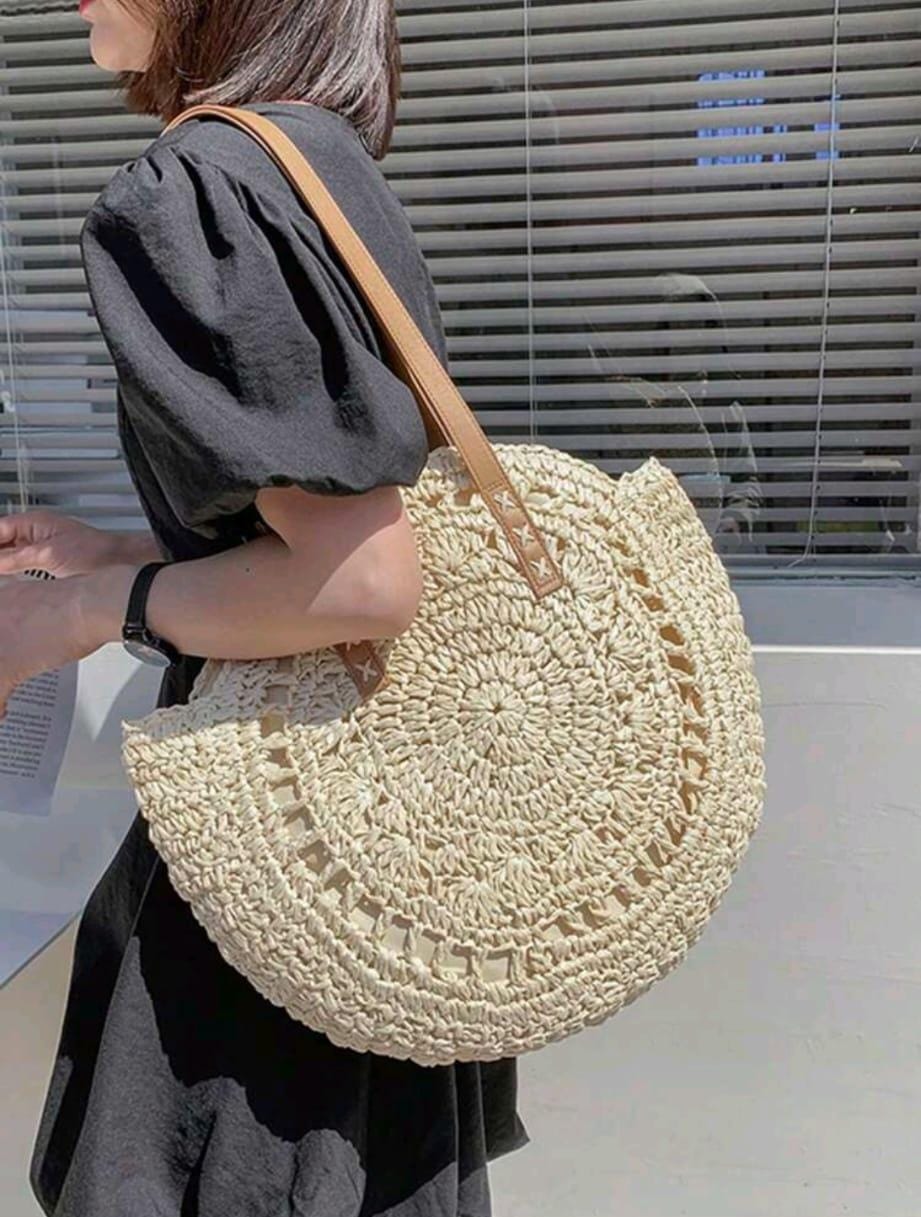 Crochet Raffia Beach Bag - (choose your Colour)