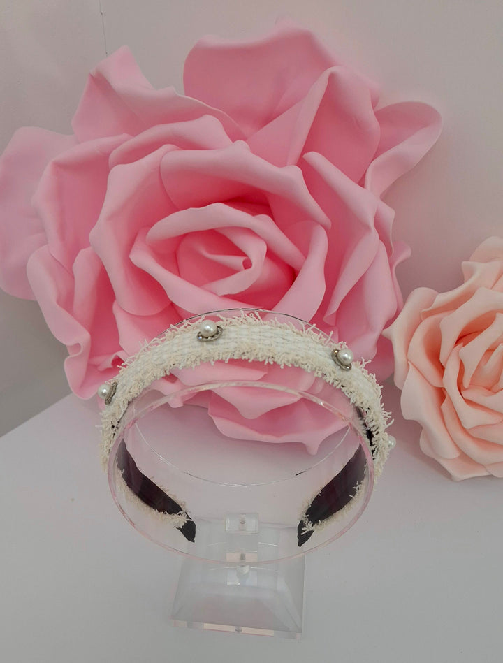 Boucle Headbands with Pearls - (choose your Colour)