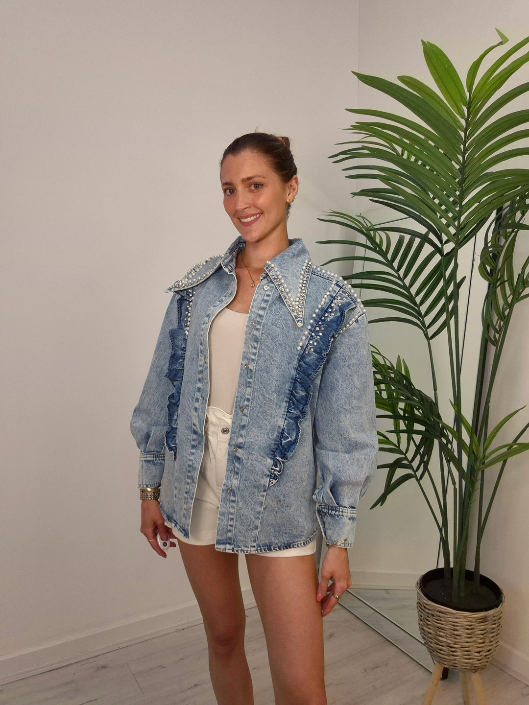 Pearly Diva Denim Shirt/Shacket (choose your Size)