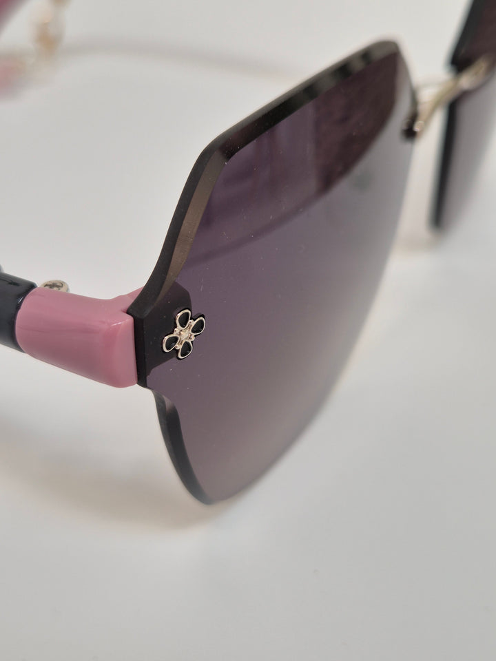 Sunglasses  - Pink with Crystals