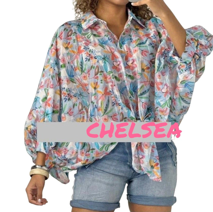 Chelsea Floral Oversized Tie Tops - (choose your Design)