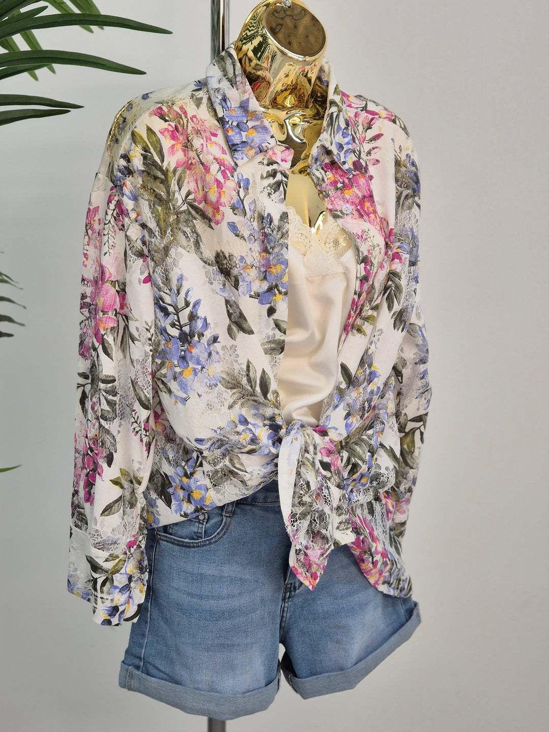 Georgina Floral Lace Blouse (Oversized)