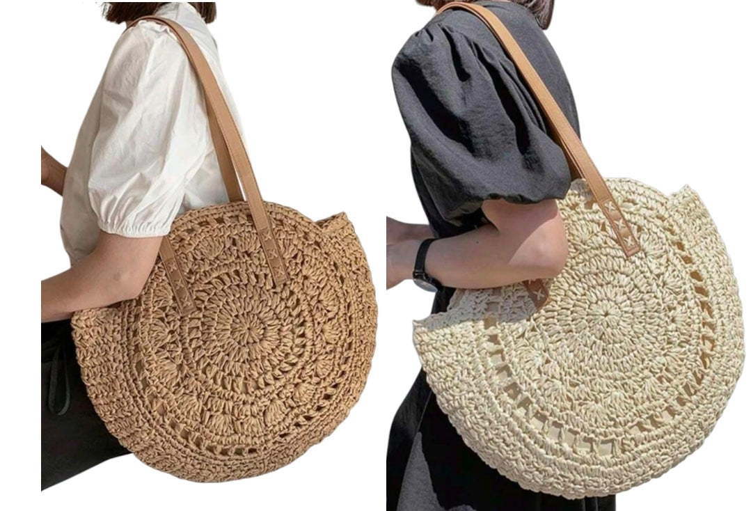 Crochet Raffia Beach Bag - (choose your Colour)