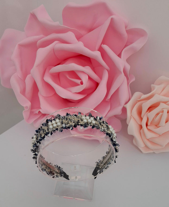 Boucle Headbands with Pearls - (choose your Colour)