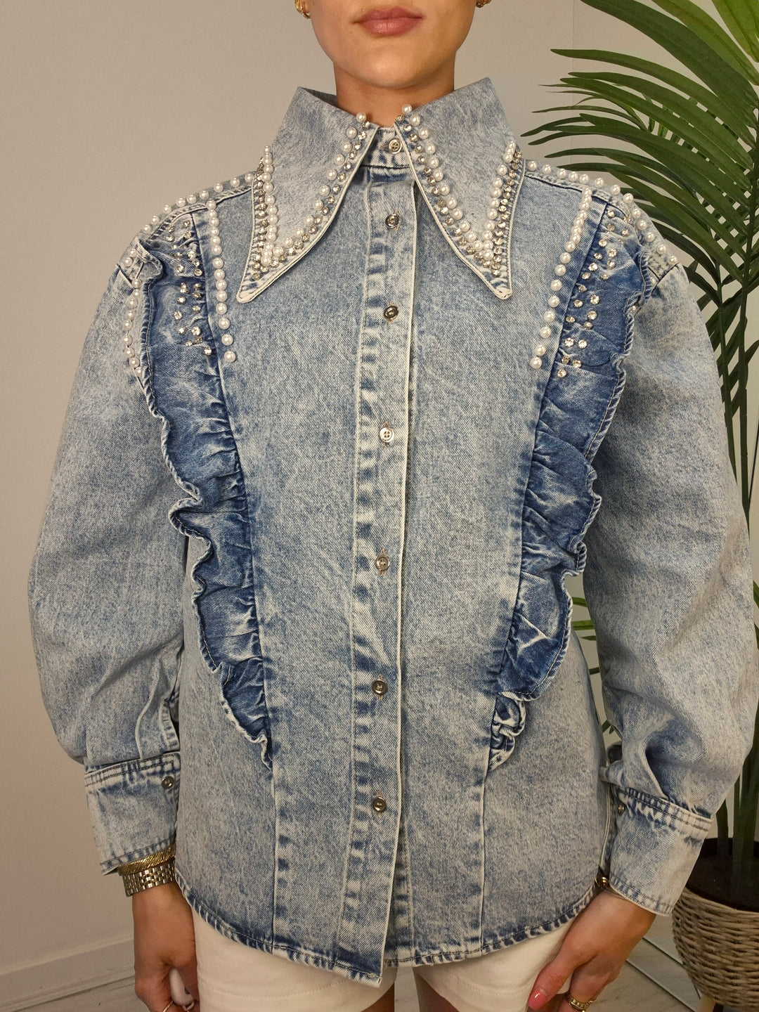 Pearly Diva Denim Shirt/Shacket (choose your Size)