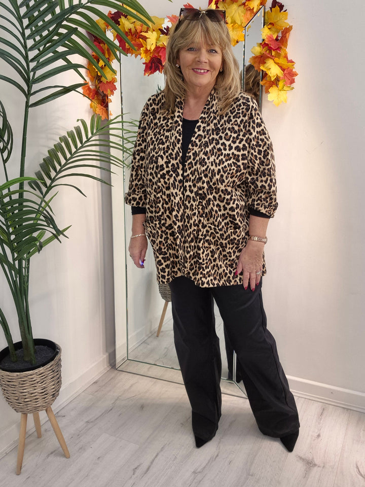 Zelda Leopard Print (choose Jacket or Trousers)-  (One Size/Curvy - fitting from Size 16/18 to Size 20/22)