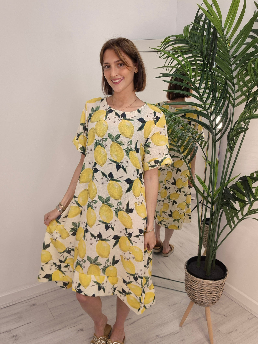 Santorini Dress - Lemons
