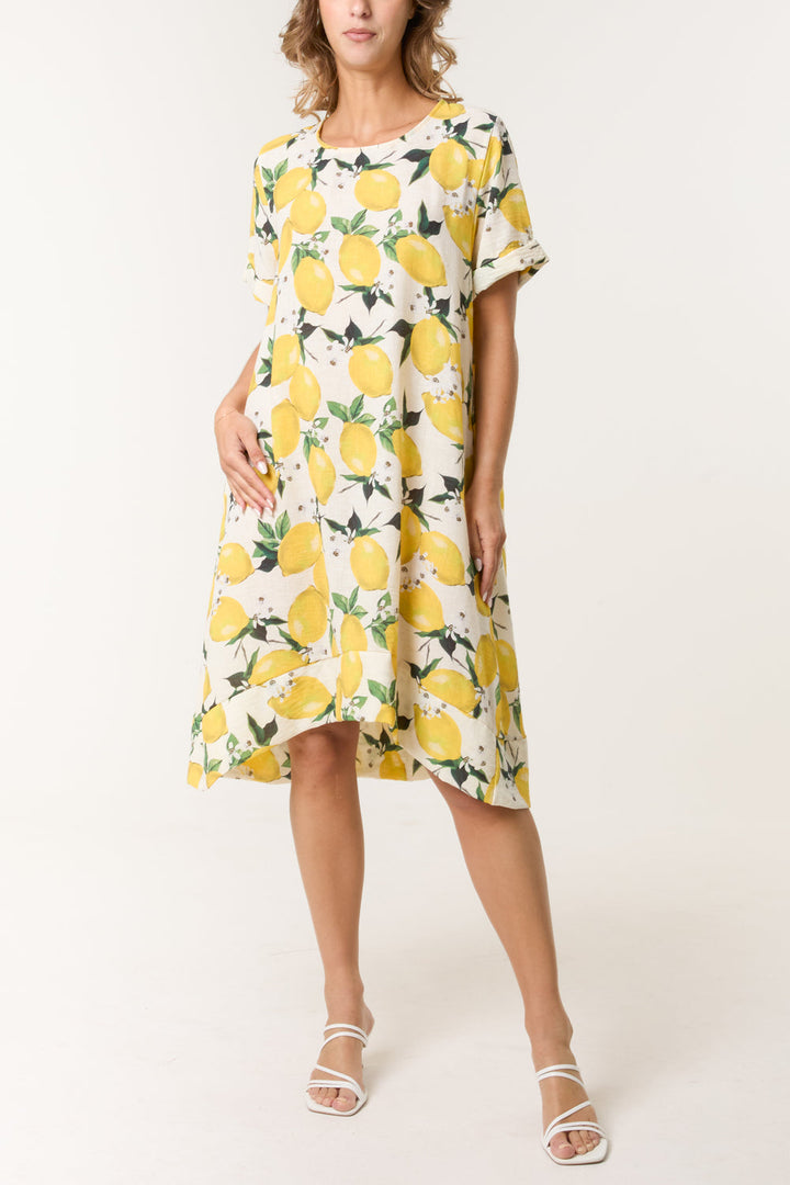 Santorini Dress - Lemons