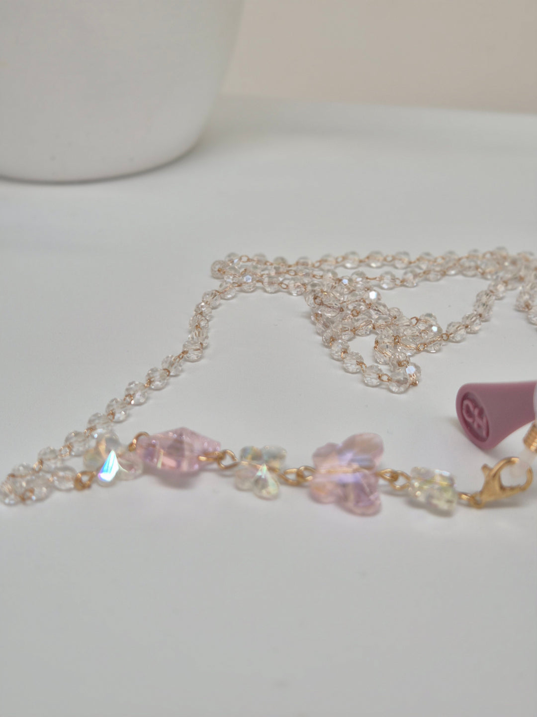Crystal Sunglasses Chains - (choose from Pink or Gold)