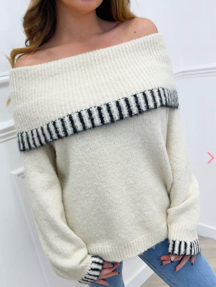 Sarah Off The Shoulder Jumper - (choose your Colour)