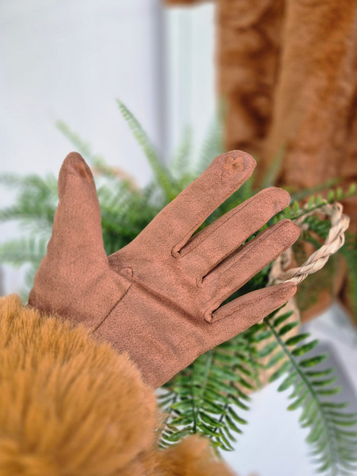 Oslo Gloves with Faux Fur - Tan