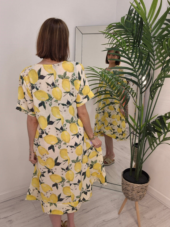 Santorini Dress - Lemons
