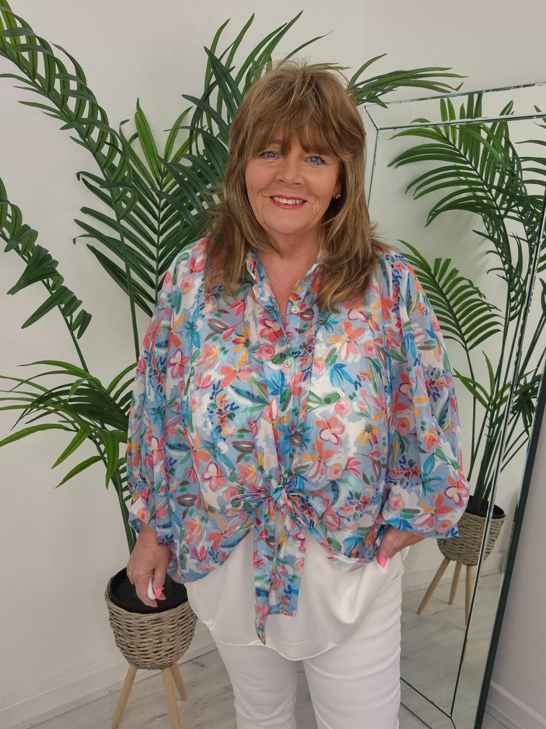 Chelsea Floral Oversized Tie Tops - (choose your Design)