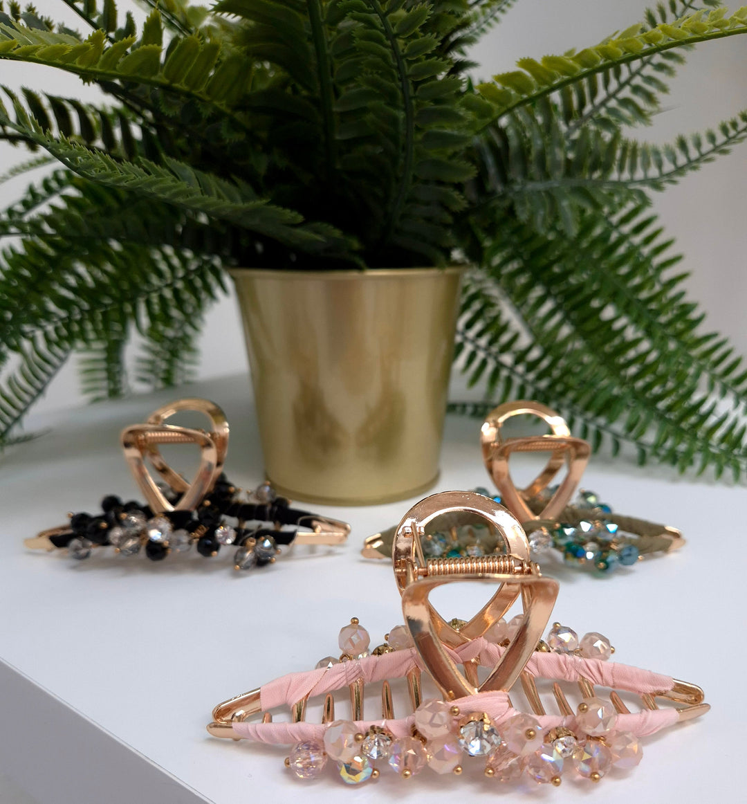 Crystal Beaded Hair Clip (choose your Colour)