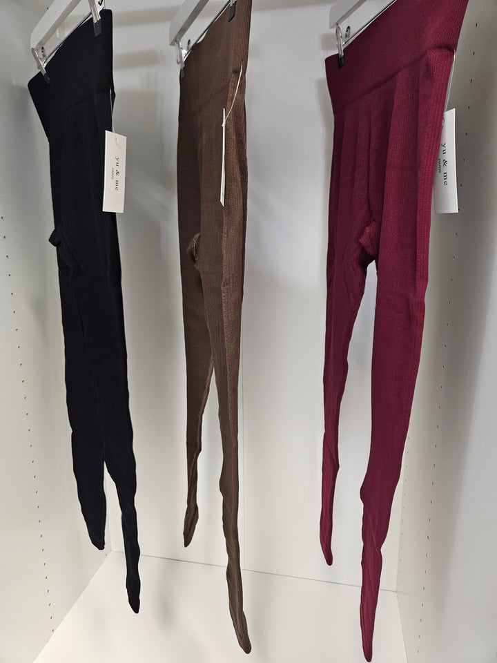 Magic Ribbed Leggings with Control (One Size/Curvy) - (choose your Colour)