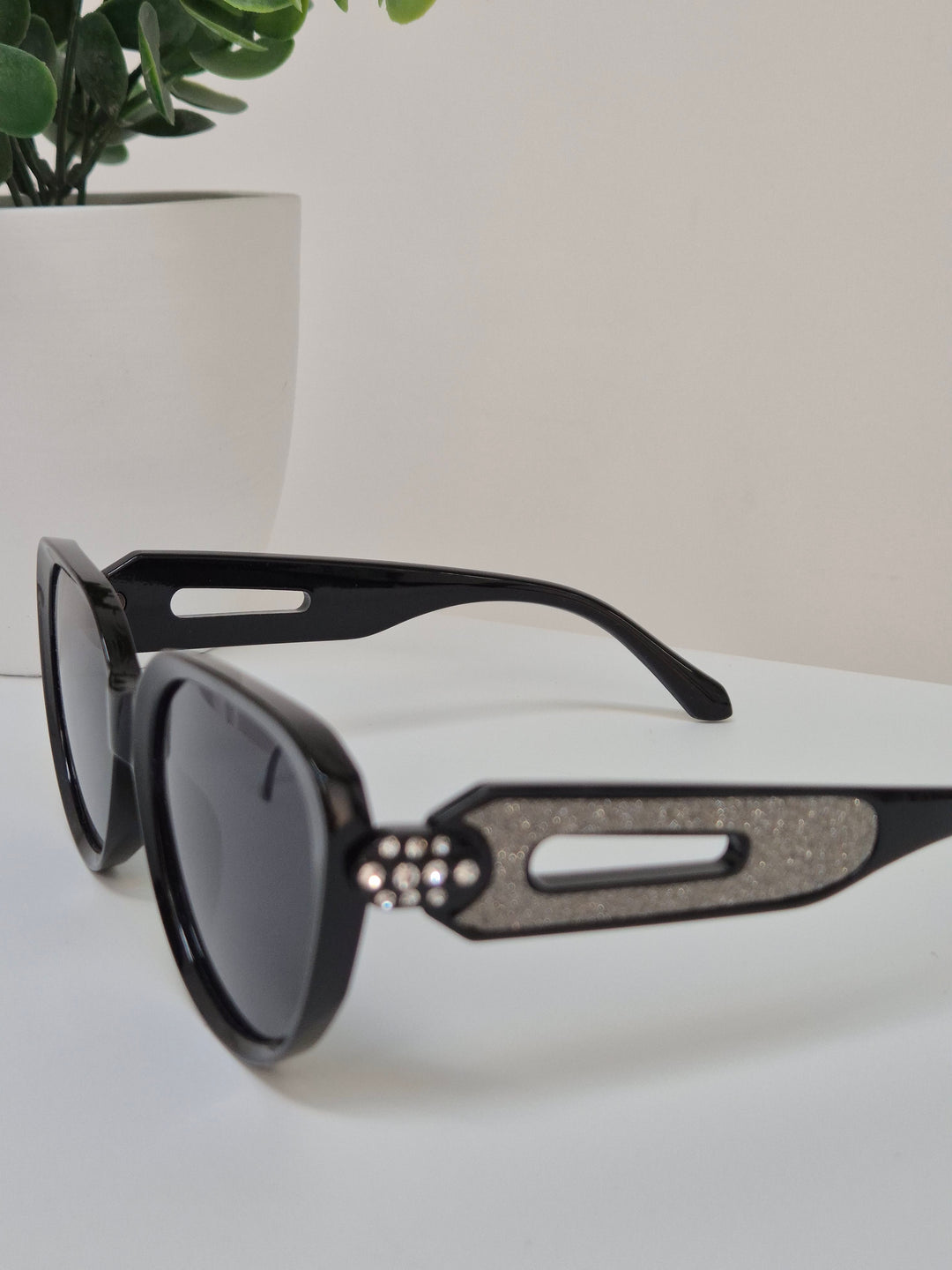 Sunglasses  - Black with Crystals & Glitter