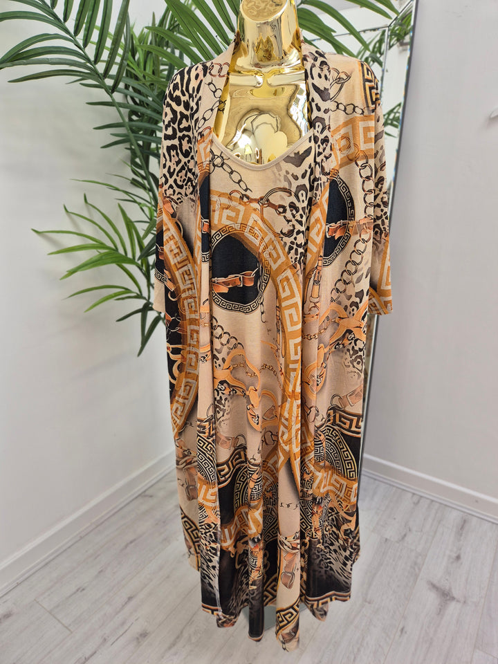 Carla Shimmer in Chain Link (choose Dress or Kimono)