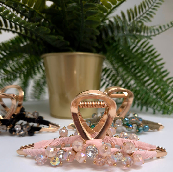 Crystal Beaded Hair Clip (choose your Colour)