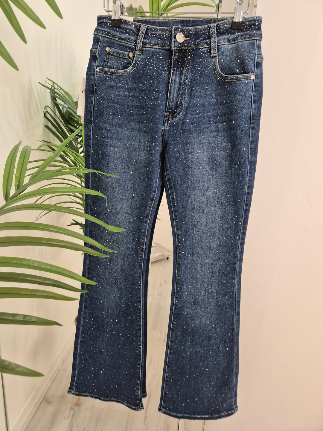 Galaxy Sparkle Flare Jeans - Dark Denim (choose your Size)