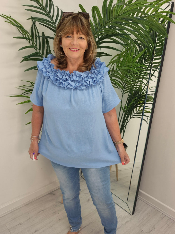 Bella Bardot Top - (choose your Colour) - (Curvy)